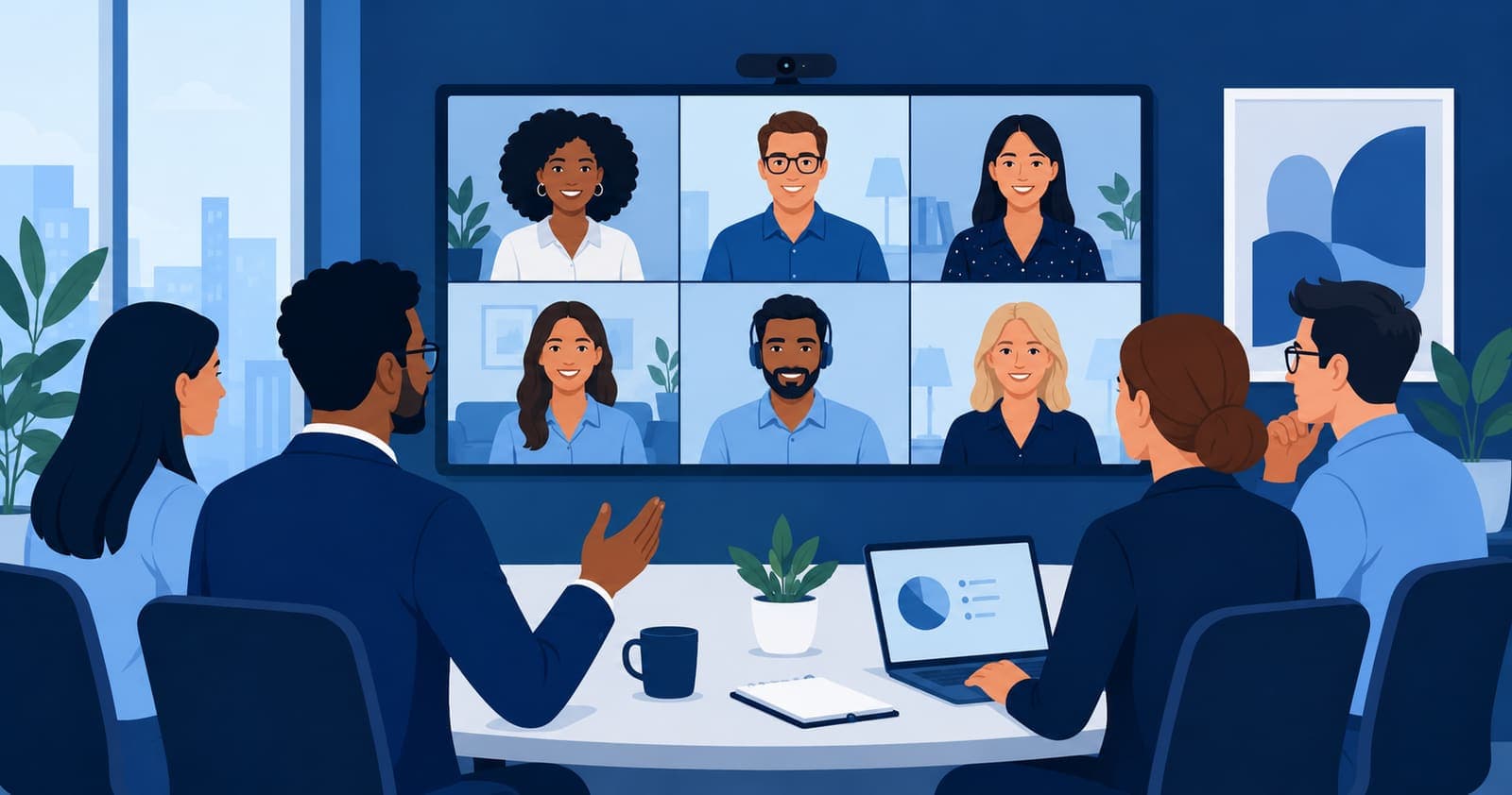 Reunião de trabalho em inglês com vocabulário corporativo